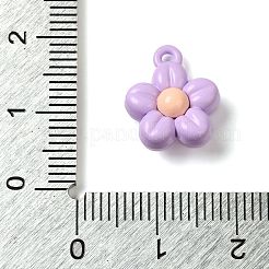 スプレーメッキ合金ペンダント  カドミウムフリー＆鉛フリー  花  ライラック  15x12x6mm  穴：1.5mm&nbsp;PALLOY-S186-14G