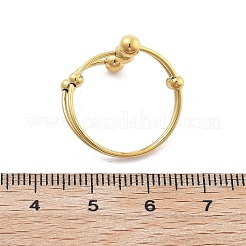 Ion Plating(IP) 304 Stainless Steel Cuff Rings&nbsp;RJEW-P131-01G