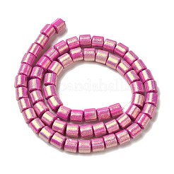ポリマークレイビーズ連売り  グリッターパウダー付き  コラム  マゼンタ  6~6.5x6.5~7mm  穴：1.2mm  約63~65個/連  16.14~16.46''（41~41.8センチメートル）&nbsp;CLAY-H006-04E