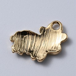 合金エナメルチャーム  ライトゴールド  牛のチャーム  空色  16x20x2mm  穴：2mm&nbsp;ENAM-WH0065-20KCG-04