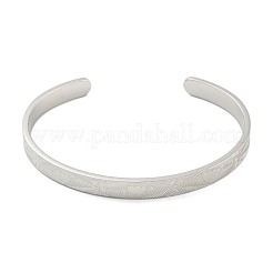 女性用ステンレススチールオープンカフバングル  ハート  1/4インチ（0.6cm）  内径：1-7/8x2-1/2インチ（4.8x6.3cm）&nbsp;BJEW-G708-01B-P