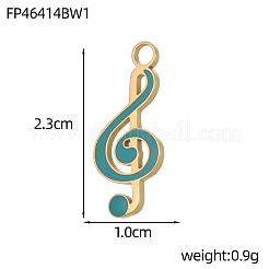 304 Stainless Steel Enamel Pendants&nbsp;STAS-OY013-62G