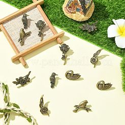 12Pcs 6 Styles Zinc Alloy Lapel Pin Backs for Clothes&nbsp;JEWB-CJ0003-25