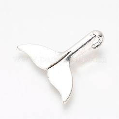 合金のチベット風チャーム  クジラの尾形  カドミウムフリー＆鉛フリー  アンティークシルバー  29x32.5x8mm  穴：5mm  約215個/1000g&nbsp;TIBEP-Q061-35AS-LF