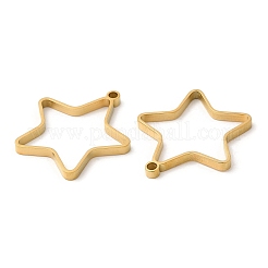 304 Stainless Steel Open Back Bezel Star Pendants&nbsp;STAS-Z040-01G