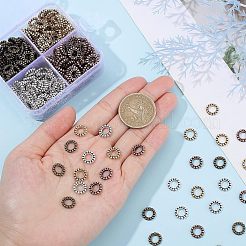 400Pcs 4 Style Tibetan Style Alloy Beads&nbsp;TIBE-NB0001-24