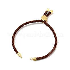 Half Finished Twisted Milan Rope Slider Bracelets&nbsp;FIND-G032-01G-18