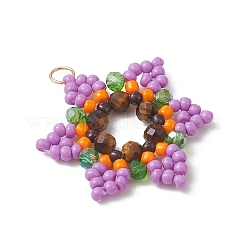 Glass Seed Beaded Pendants&nbsp;PALLOY-MZ01241-02