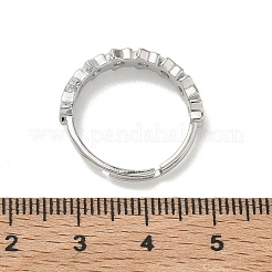 Adjustable Brass Micro Pave Cubic Zirconia Finger Rings&nbsp;RJEW-C163-16P