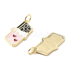 Brass Enamel Pendants&nbsp;KK-L237-013G