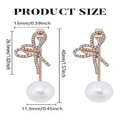 1Pair Alloy Micro Pave Clear Cubic Zirconia Stud Earrings&nbsp;EJEW-LP0004-65