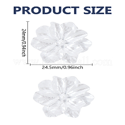 1Pair Flower Resin Stud Earrings&nbsp;EJEW-LP0008-007