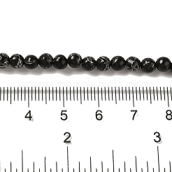 Synthetic Silver Line Coal Quartz Beads Strands&nbsp;G-Q161-A01-01
