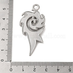 合金エナメルビッグサイズペンダントトップ  フェニックスの魅力  プラチナ  50x23x3.5mm  穴：3mm&nbsp;FIND-A042-19P