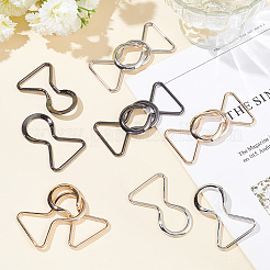 12色合金ベルトバックル3個  DIYの女性ベルトアクセサリー用ベルトクラスプ  8形状  ミックスカラー  35.5x67x12mm  内径：45.5x30mm  4個/カラー&nbsp;FIND-OC0002-91B