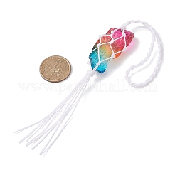 Nuggets Natural Quartz Crystal Pouch Hanging Ornaments&nbsp;HJEW-JM01618