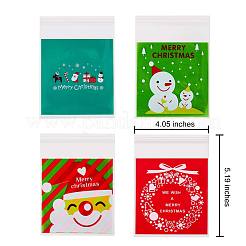400 Pcs 4 Styles Self-Adhesive Christmas Candy Bags&nbsp;JX061A