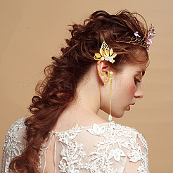 Alloy Leaf Cuff Earrings&nbsp;EJEW-HS00003