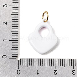 304ステンレススチールペンダントの印刷  ゴールド  ショッキングピンク  スネークチャーム付きハート  21x17x3.6mm  丸カン：6x0.8ミリ  内径：4.5mm&nbsp;STAS-K304-13A-G