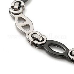 Two Tone 201 Stainless Steel Oval Link Chain Bracelet&nbsp;BJEW-B078-01BP