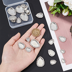 24Pcs 4 Style Brass Cabochon Connector Setting&nbsp;RB-PH0001-18P