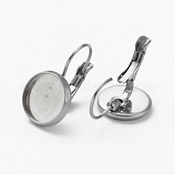 Tarnish Resistant 304 Stainless Steel Leverback Earring Findings&nbsp;STAS-L253-005D-P