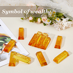 12Pcs Glass Ingots/Gold Bars Display Decorations&nbsp;DJEW-FH0001-40