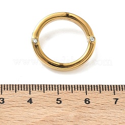 304 Stainless Steel Micro Pave Cubic Zirconia Finger Rings for Women&nbsp;RJEW-F205-01E-G