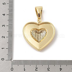 Brass Micro Pave Cubic Zirconia Pendants&nbsp;KK-U047-12G