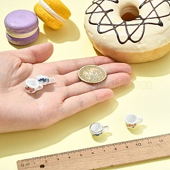 ミニチュア陶器カップ飾り4スタイル2個  マイクロランドスケープガーデンドールハウスアクセサリー  小道具の装飾のふりをする  ミックスカラー  16.5~18x12.5~13x8~9.5mm  穴：1~2.5mm  2個/スタイル&nbsp;AJEW-YW0002-10