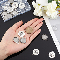 200Pcs DIY Half Round Pendant Making Kits&nbsp;DIY-AR0001-38AS