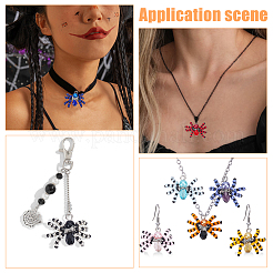 18Pcs 9 Colors Glass Pendants&nbsp;PALLOY-WR00004