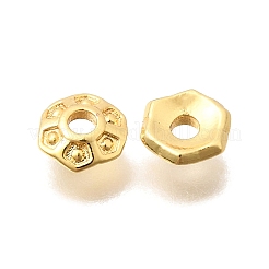 真鍮製ビーズキャップ  花  カドミウムフリー＆鉛フリー  ラックめっき  長持ちメッキ  24KGP本金メッキ  5.7x5.2x1.5mm  穴：1.6mm&nbsp;KK-G600-16G