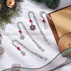 Christmas Theme Alloy Hook Bookmarks&nbsp;AJEW-JK00335
