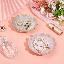 2Pcs 2 Colors Porcelain Jewelry Dish&nbsp;AJEW-NB0005-25B