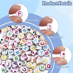 111G Craft Acrylic Horizontal Hole Letter Beads&nbsp;SACR-FS0001-35