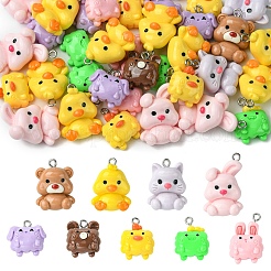 20Pcs Animal Series Opaque Resin Pendants&nbsp;CRES-YW0002-51