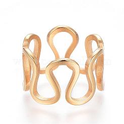 304 Stainless Steel Wide Band Rings&nbsp;RJEW-G081-29G-18mm