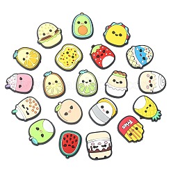 40 個 20 スタイルのかわいい PVC プラスチックカボション  食品と果物  混合図形  ミックスカラー  26~30x21~28x4mm  2個/スタイル&nbsp;KY-CJ0001-66