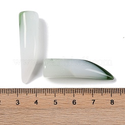 透明スプレー塗装ガラスペンダント  弾丸の形  グリーン  37.5~38.5x10.5~11.5x10.5~11mm  穴：1.4mm&nbsp;GLAA-S202-03D