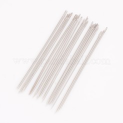 炭素鋼ミシン針  ダーニング針  プラチナ  48x0.45mm  穴：0.3mm&nbsp;E256-11