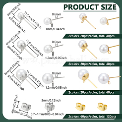 Brass Stud Earring Findings&nbsp;KK-PH0012-61