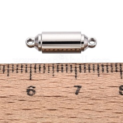 304ステンレススチール製マグネット留め具  チューブ  ステンレス鋼色  16x5mm  穴：1.2mm&nbsp;STAS-N127-02B-P