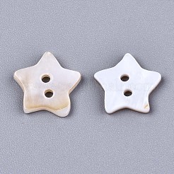 2-Hole Freshwater Shell Buttons&nbsp;SHEL-S276-138A-01