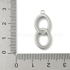 304ステンレスペンダント  8のチャーム  変色防止  ステンレス鋼色  27x11x3.5mm  穴：1.8mm&nbsp;STAS-P388-02P