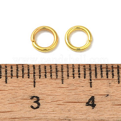 304ステンレススチールオープン丸カン  ラウンド  チェーンメイル織り用  18KGP本金メッキ  4.8x0.8mm  20ゲージ  内径：3mm&nbsp;STAS-K285-02D-G