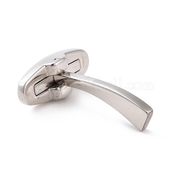変色しない304ステンレススチールのカフスボタン  オーバル  ステンレス鋼色  23x17.5x7mm&nbsp;STAS-B029-03