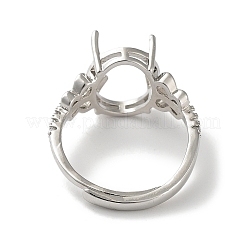 Adjustable Brass Solitaire Ring Settings&nbsp;KK-L193-08P-01