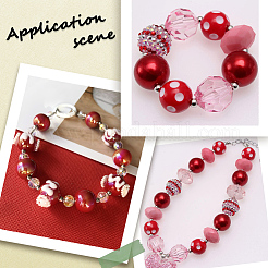 ミックススタイルのアクリルビーズセット50個  ラウンド＆ハート  ミックスカラー  19~20mm  穴：2mm&nbsp;SACR-PA0001-22