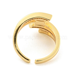 Clear Cubic Zirconia Open Cuff Ring&nbsp;RJEW-L121-021G